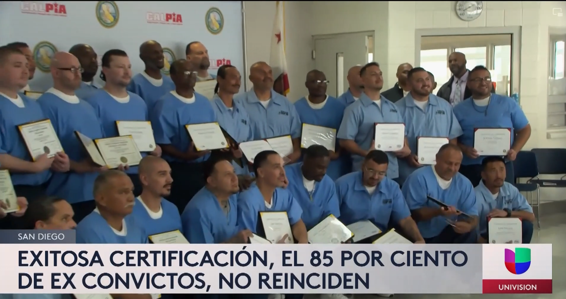 Univision – CALPIA Graduation at R.J. Donovan Correctional Facility